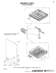 04 - Dishrack parts for Whirlpool Dishwasher GDU4050XPW1 from AppliancePartsPros.com