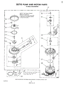 06 - 3367743 Pump And Motor parts for Whirlpool Dishwasher GDU4050XPW1 from AppliancePartsPros.com