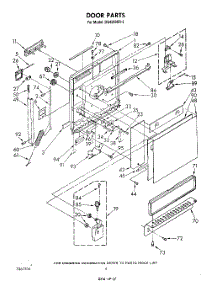 03 - Door parts for Whirlpool Dishwasher DU4500XR2 from AppliancePartsPros.com
