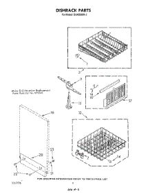 04 - Dishrack parts for Whirlpool Dishwasher DU4500XR2 from AppliancePartsPros.com