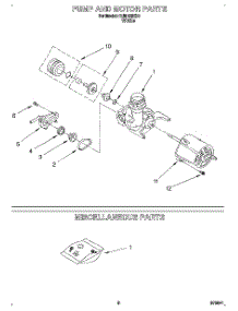 05 - Pump And Motor, Miscellaneous parts for Whirlpool Dishwasher DU8150XX4 from AppliancePartsPros.com
