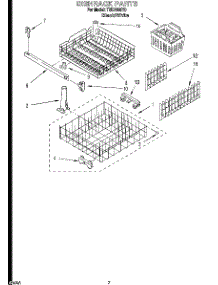 06 - Dishrack parts for Whirlpool Dishwasher TUD7005Y0 from AppliancePartsPros.com