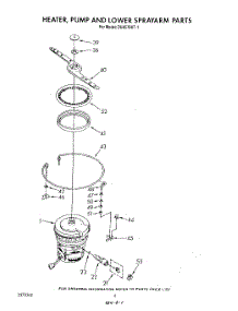 04 - Heater, Pump And Lower Spray Arm parts for Whirlpool Dishwasher DU8570XT1 from AppliancePartsPros.com
