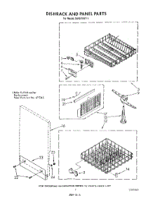 05 - Dishrack And Panel parts for Whirlpool Dishwasher DU8570XT1 from AppliancePartsPros.com