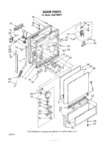 03 - Door parts for Whirlpool Dishwasher GSHF7884P1 from AppliancePartsPros.com