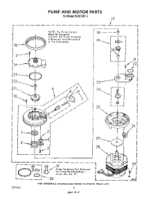 06 - Pump And Motor parts for Whirlpool Dishwasher DU8570XT1 from AppliancePartsPros.com