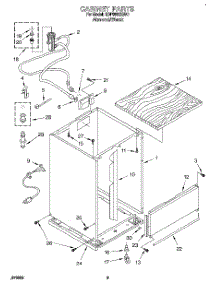 06 - Cabinet parts for Whirlpool Dishwasher GDP8500XBN1 from AppliancePartsPros.com