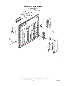 03 - Inner Door parts for Whirlpool Dishwasher DU9700XY0 from AppliancePartsPros.com