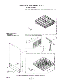 04 - Dishrack And Panel parts for Whirlpool Dishwasher DU8350XT2 from AppliancePartsPros.com