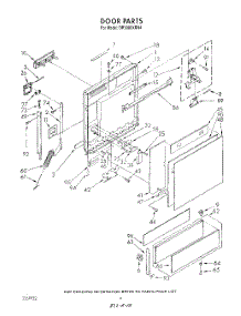 03 - Door parts for Whirlpool Dishwasher DP3000XRN4 from AppliancePartsPros.com