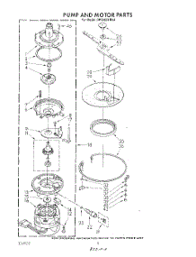 05 - Pump And Motor parts for Whirlpool Dishwasher DP3000XRN4 from AppliancePartsPros.com