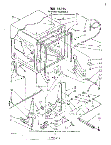 02 - Tub , Literature And Optional parts for Whirlpool Dishwasher DU3016XL0 from AppliancePartsPros.com