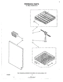04 - Dishrack parts for Whirlpool Dishwasher DU3016XL0 from AppliancePartsPros.com