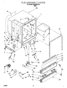 03 - Tub Assembly parts for Whirlpool Dishwasher DU960QPDB0 from AppliancePartsPros.com