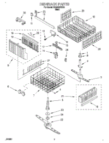 05 - Dishrack, Lit / Optional parts for Whirlpool Dishwasher DU960QPDB0 from AppliancePartsPros.com