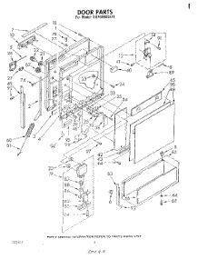 03 - Door parts for Whirlpool Dishwasher GDP6880XLP1 from AppliancePartsPros.com