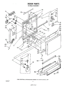03 - Door parts for Whirlpool Dishwasher DU9500XR1 from AppliancePartsPros.com