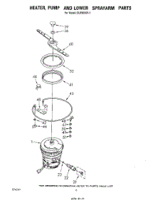 04 - Heater, Pump And Lower Sprayarm parts for Whirlpool Dishwasher DU9500XR1 from AppliancePartsPros.com