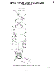 06 - Heater, Pump And Lower Sprayarm parts for Whirlpool Dishwasher GDP6880XLP1 from AppliancePartsPros.com