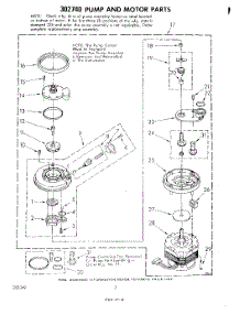 05 - 302740 Pump And Motor parts for Whirlpool Dishwasher DU5500XL0 from AppliancePartsPros.com