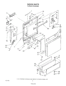 03 - Door parts for Whirlpool Dishwasher DP3000XRN3 from AppliancePartsPros.com