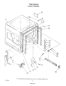 04 - Tub , Literature And Optional parts for Whirlpool Dishwasher DP3000XRN3 from AppliancePartsPros.com