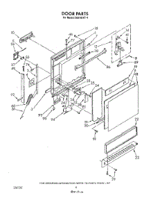 03 - Door parts for Whirlpool Dishwasher DU8100XT4 from AppliancePartsPros.com