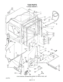 02 - Tub , Literature And Optional parts for Whirlpool Dishwasher DU8300XT0 from AppliancePartsPros.com