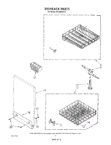 04 - Dishrack parts for Whirlpool Dishwasher DU8300XT0 from AppliancePartsPros.com