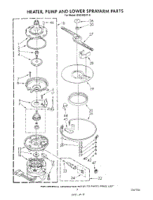 05 - Heater, Pump And Lower Spray Arm parts for Whirlpool Dishwasher DU8300XT0 from AppliancePartsPros.com