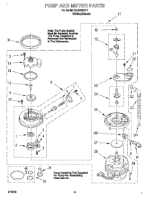 04 - Pump And Motor parts for Whirlpool Dishwasher DU8750XY1 from AppliancePartsPros.com