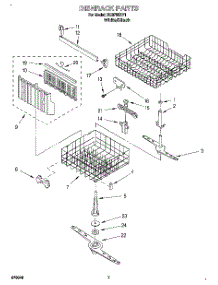 05 - Dishrack, Lit / Optional parts for Whirlpool Dishwasher DU8750XY1 from AppliancePartsPros.com