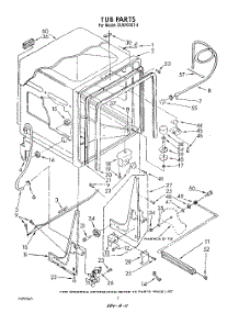 02 - Tub , Literature And Optional parts for Whirlpool Dishwasher DU8700XT4 from AppliancePartsPros.com