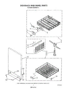 05 - Dishrack And Panel parts for Whirlpool Dishwasher DU8700XT4 from AppliancePartsPros.com