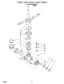 04 - Pump And Spray Arm parts for Whirlpool Dishwasher DU4000XY1 from AppliancePartsPros.com
