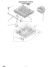 06 - Dishrack parts for Whirlpool Dishwasher DU4000XY1 from AppliancePartsPros.com
