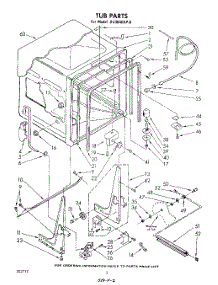 02 - Tub , Literature And Optional parts for Whirlpool Dishwasher DU3040XP0 from AppliancePartsPros.com