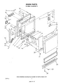 03 - Door parts for Whirlpool Dishwasher DU3040XP0 from AppliancePartsPros.com