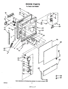 03 - Door parts for Whirlpool Dishwasher SHF7804W1 from AppliancePartsPros.com