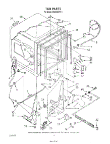 02 - Tub , Literature And Optional parts for Whirlpool Dishwasher DU6000XR4 from AppliancePartsPros.com