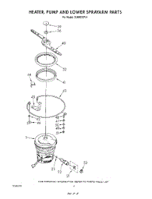 04 - Heater, Pump And Lower Spray Arm parts for Whirlpool Dishwasher DU6000XR4 from AppliancePartsPros.com