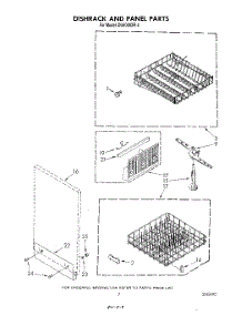05 - Dishrack And Panel parts for Whirlpool Dishwasher DU6000XR4 from AppliancePartsPros.com