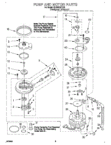 04 - Pump And Motor parts for Whirlpool Dishwasher DU980QPDZ3 from AppliancePartsPros.com