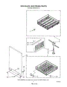 05 - Dishrack And Panel parts for Whirlpool Dishwasher GDU8700XT0 from AppliancePartsPros.com