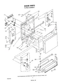 03 - Door parts for Whirlpool Dishwasher DU9000XR3 from AppliancePartsPros.com