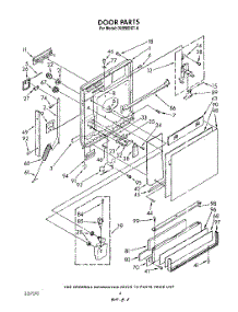 03 - Door parts for Whirlpool Dishwasher DU8900XT6 from AppliancePartsPros.com