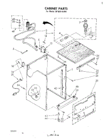02 - Cabinet parts for Whirlpool Dishwasher DP3801XLW0 from AppliancePartsPros.com