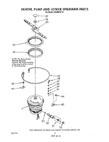 04 - Heater, Pump And Lower Spray Arm parts for Whirlpool Dishwasher DU8900XT6 from AppliancePartsPros.com