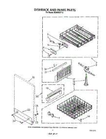 05 - Dish Rack And Panel parts for Whirlpool Dishwasher DU8900XT6 from AppliancePartsPros.com