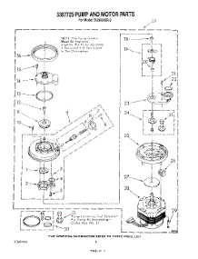 06 - 3367725 Pump And Motor parts for Whirlpool Dishwasher DU9000XR3 from AppliancePartsPros.com
